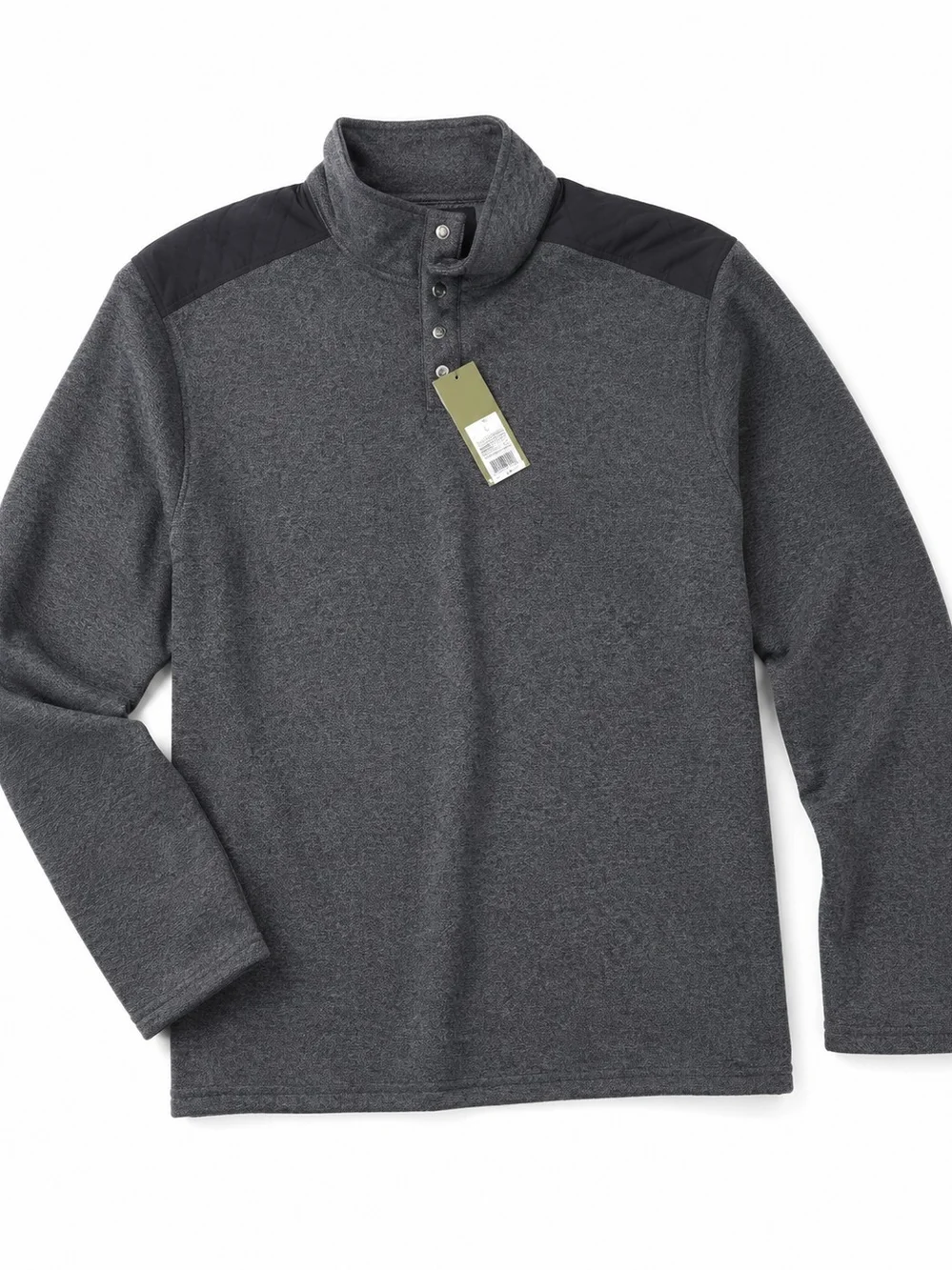 NWT Goodfellow & Co men’s pullover in charcoal gray with contrasting black